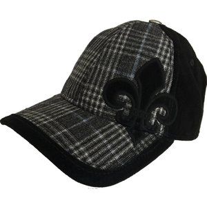 Fender Custom Fleur de Lis Black Suede & Plaid Hat